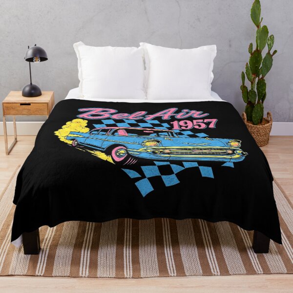 Item preview, 1957 Chevy Bel Air Retro Drag Style with Pink and Blue Flair designed and sold by TheArtOfCar.
