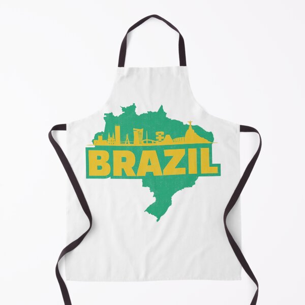 Item preview, Retro Brazil Map and Skyline designed and sold by UNK-Fatigues.