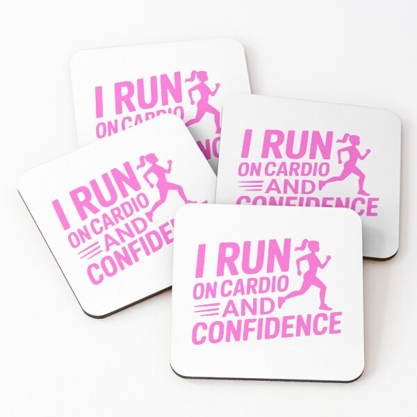 Item preview, I Run On Cardio And Confidence! Pink Runner designed and sold by PMCreative.