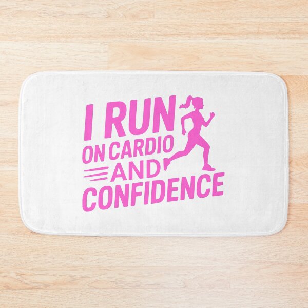 Item preview, I Run On Cardio And Confidence! Pink Runner designed and sold by PMCreative.