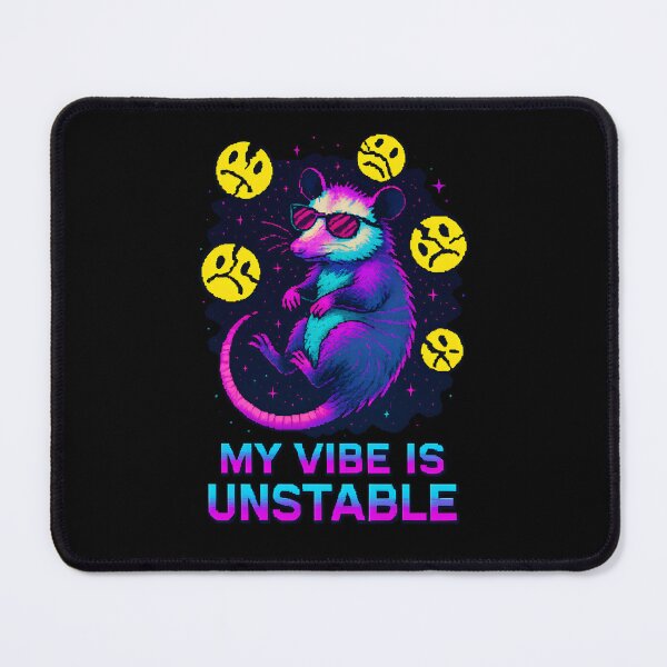 Item preview, My Vibe Is Unstable – Vaporwave Animal Chaos in Space designed and sold by Ashidre.