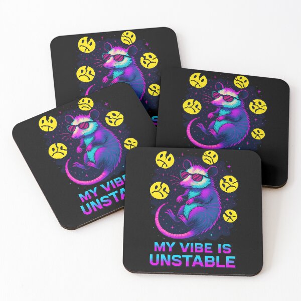 Item preview, My Vibe Is Unstable – Vaporwave Animal Chaos in Space designed and sold by Ashidre.