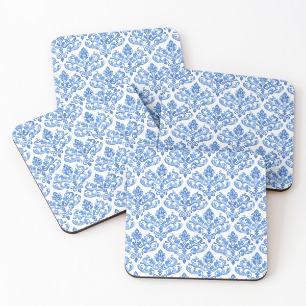 Item preview, Blue & White Chinoiserie Damask designed and sold by SezzyDesigns.