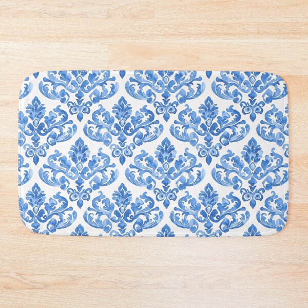 Item preview, Blue & White Chinoiserie Damask designed and sold by SezzyDesigns.
