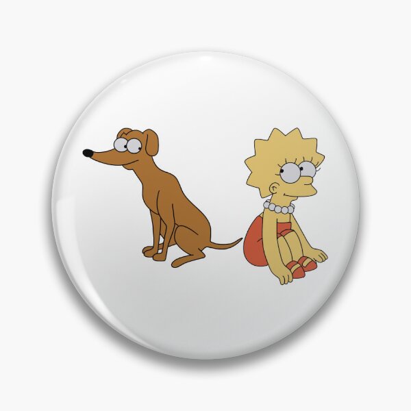 Artikelvorschau, Lisa Simpson und ihr Hund entworfen und verkauft von WillowTreeArt.