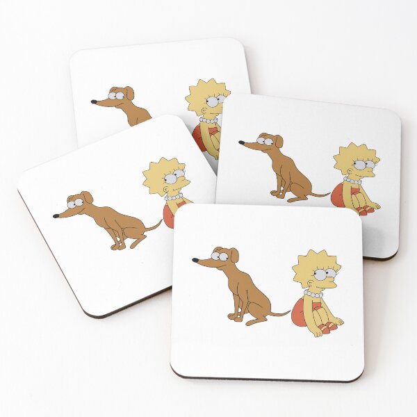 Artikelvorschau, Lisa Simpson und ihr Hund entworfen und verkauft von WillowTreeArt.