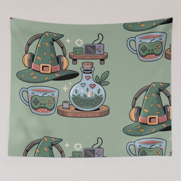 Item preview, Botanical Gamer Girl designed and sold by Eva Kiseleva.