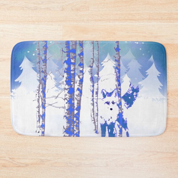 Item preview, Blue Winter Snow Forest Fox Animal Foxes designed and sold by countrymouse.