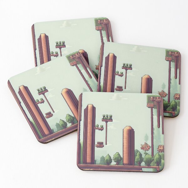 Item preview, Pixelated Village Abstract Art designed and sold by Esterlane.