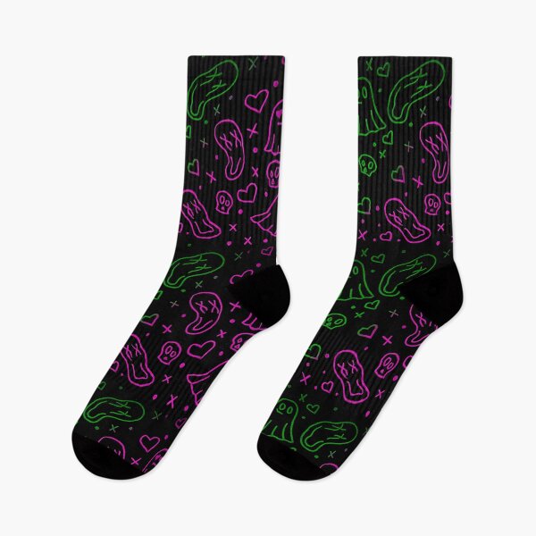 Item preview, Cute Spooky Doodle(Green & Pink) designed and sold by ErynImagination.