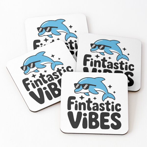 Item preview, Fintastic Vibes! Cute Dolphin Pun designed and sold by PMCreative.