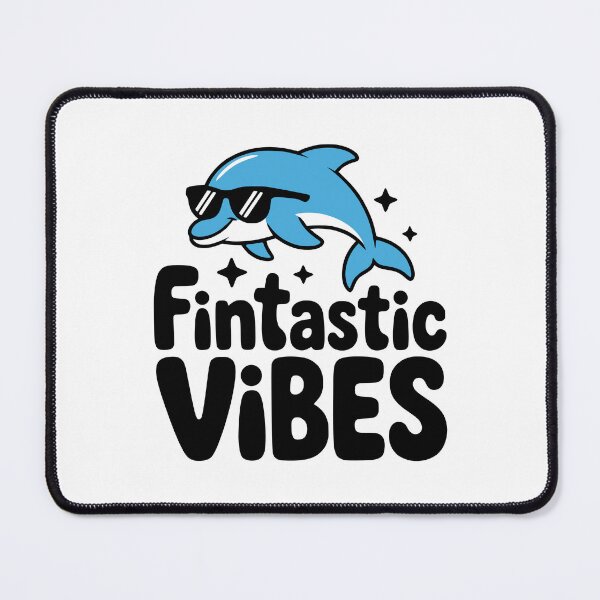 Item preview, Fintastic Vibes! Cute Dolphin Pun designed and sold by PMCreative.