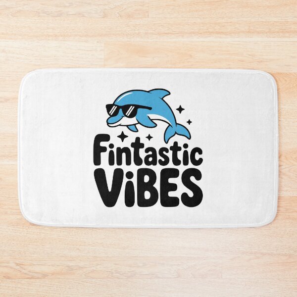 Item preview, Fintastic Vibes! Cute Dolphin Pun designed and sold by PMCreative.