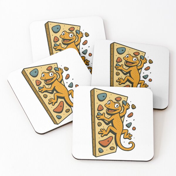 Item preview, Bouldering Gecko Lizard Climbing Retro Gift designed and sold by Pineapple-Tree.