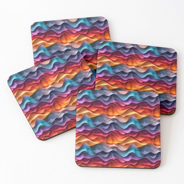 Item preview, Abstract Wavy Gradient Layers in Warm and Cool Tones designed and sold by NTGUILTY.