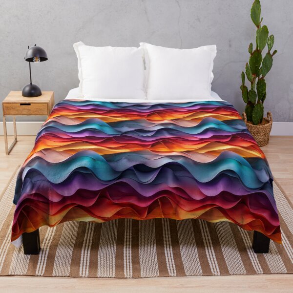 Item preview, Abstract Wavy Gradient Layers in Warm and Cool Tones designed and sold by NTGUILTY.