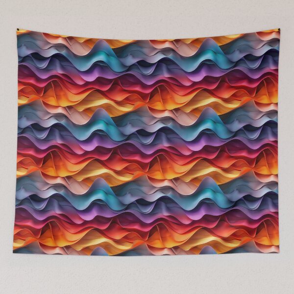 Item preview, Abstract Wavy Gradient Layers in Warm and Cool Tones designed and sold by NTGUILTY.
