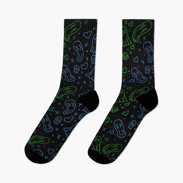 Item preview, Cute Spooky Doodle(Green & Blue) designed and sold by ErynImagination.