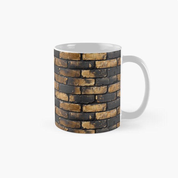 Item preview, Distressed Gold and Black Painted Brick Wall designed and sold by NTGUILTY.