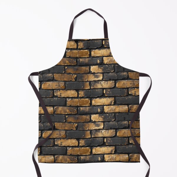 Item preview, Distressed Gold and Black Painted Brick Wall designed and sold by NTGUILTY.