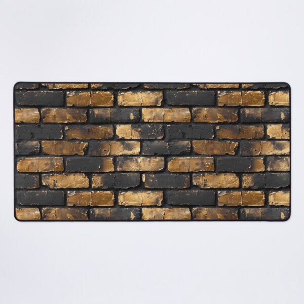 Item preview, Distressed Gold and Black Painted Brick Wall designed and sold by NTGUILTY.