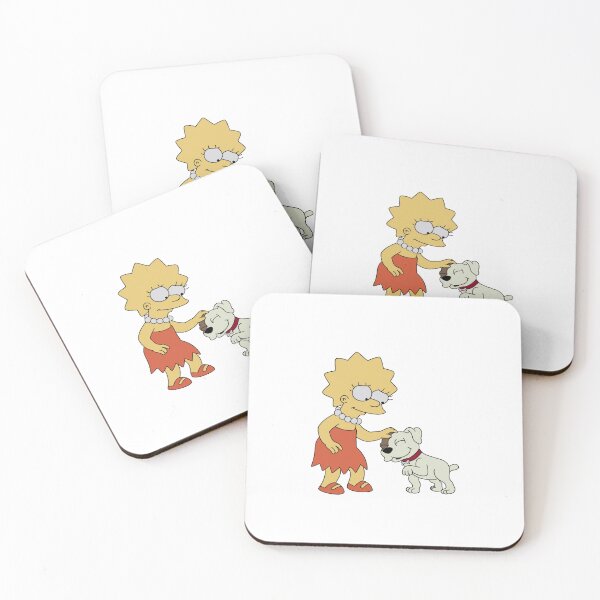 Artikelvorschau, Lisa Simpson streichelt einen Hund entworfen und verkauft von WillowTreeArt.