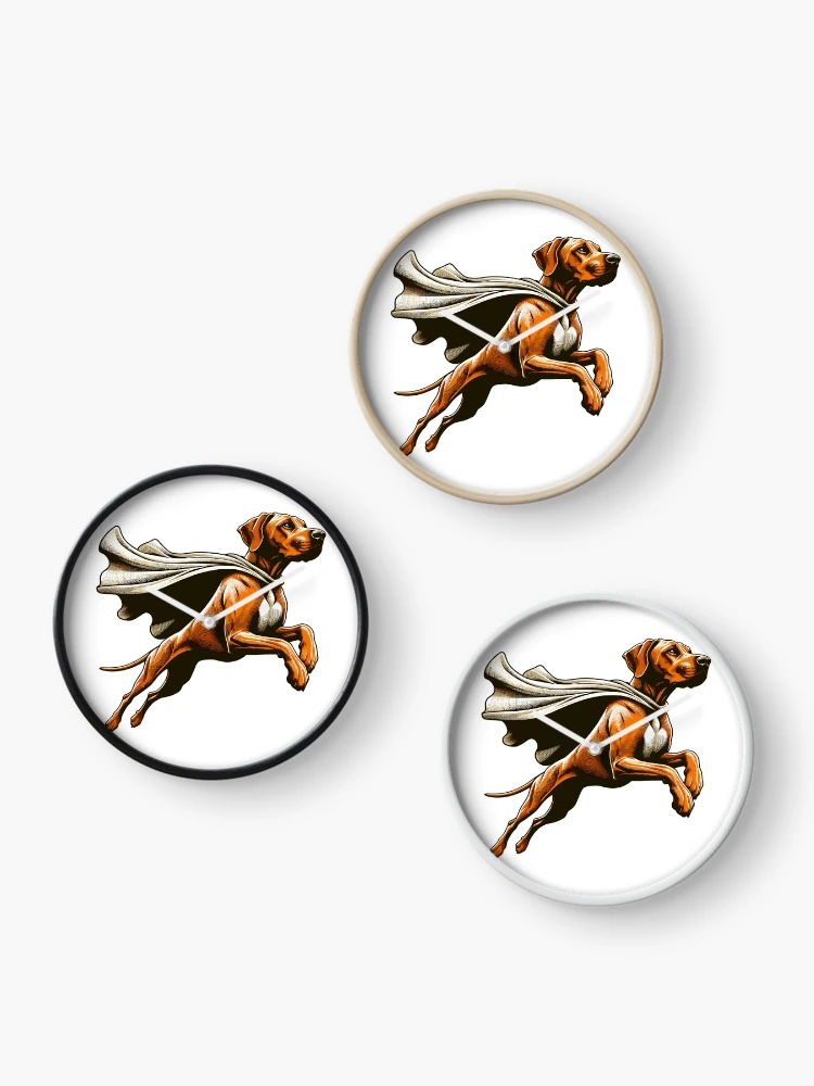 Thumbnail 3 of 4, Clock, Super Dog Rhodesian Ridgeback RR Ridgie Gift designed and sold by Pineapple-Tree.