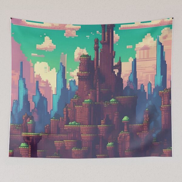 Item preview, Pixelated City Abstract Art designed and sold by Esterlane.