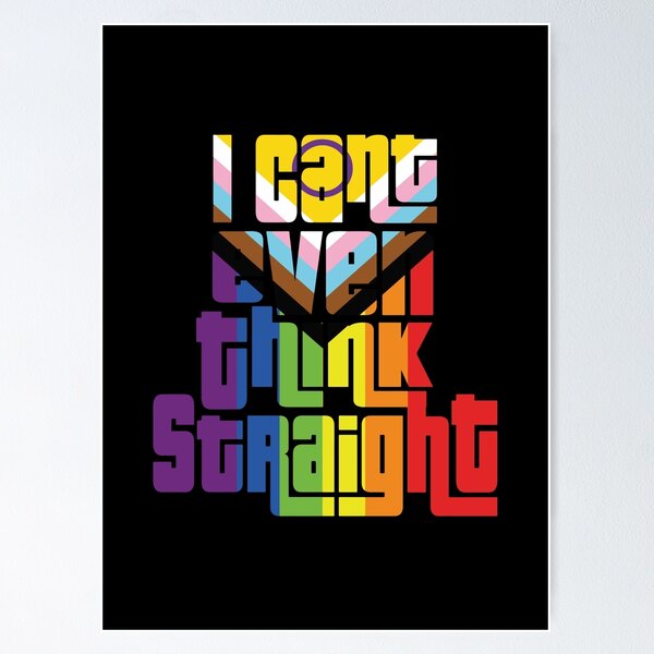 Item preview, Can't Think Straight  logo - lesbian Colors  |  LGBTQ PRIDE  designed and sold by What you are is Beautiful.