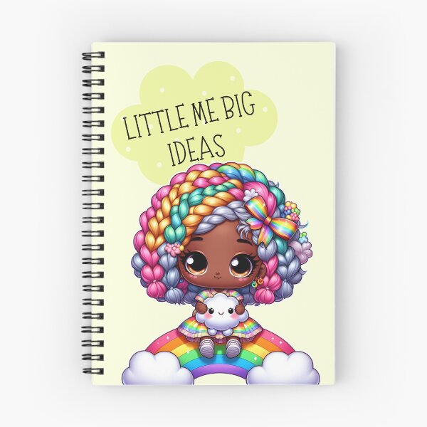 Item preview, Little Me Big Ideas – Cute Chibi Girl Yellow Notebook for Dreaming, Creating & Planning Big Things designed and sold by Pandi-makes.