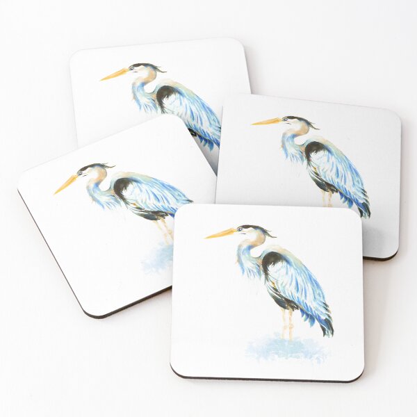 Item preview, Great Blue Heron Watercolor Bird Art designed and sold by countrymouse.