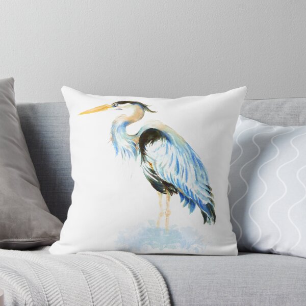 Item preview, Great Blue Heron Watercolor Bird Art designed and sold by countrymouse.