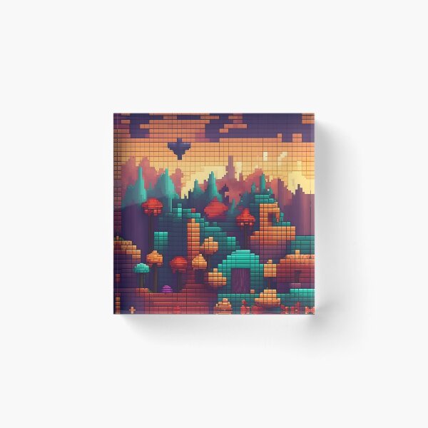 Item preview, Pixelated Countryside Abstract Art designed and sold by Esterlane.