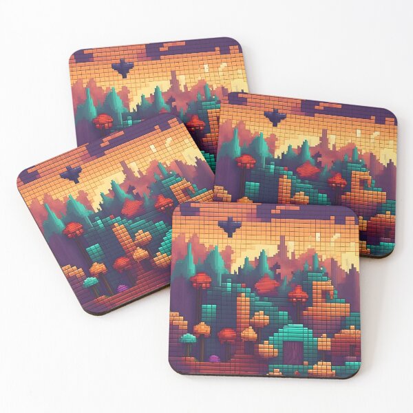 Item preview, Pixelated Countryside Abstract Art designed and sold by Esterlane.