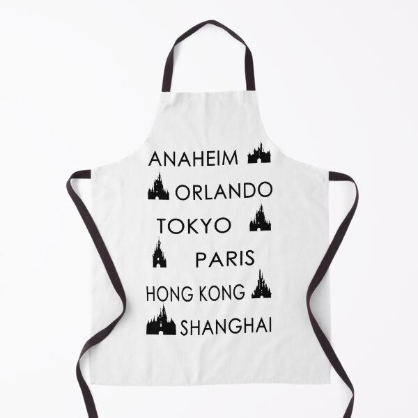 Item preview, Disney Cities Around the World | Anaheim · Orlando · Tokyo · Paris · Hong Kong · Shanghai Minimalist Tee Black designed and sold by DevonDisneyland.