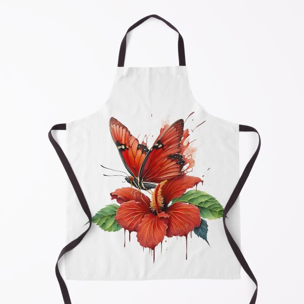 Item preview, Leafwing Butterfly sitting on a red hibiscus flower designed and sold by Ann Miu Deluxe.
