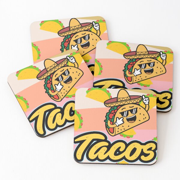 Item preview, Cute Tacos with Cowboy hat and pretty Sunglasses  designed and sold by YuvikaYuvaan5.