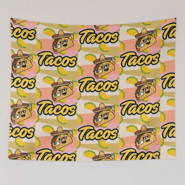 Item preview, Cute Tacos with Cowboy hat and pretty Sunglasses  designed and sold by YuvikaYuvaan5.