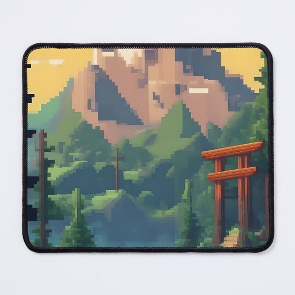 Item preview, Pixelated Japanese Riverbed Abstract Art designed and sold by Esterlane.
