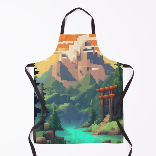 Item preview, Pixelated Japanese Riverbed Abstract Art designed and sold by Esterlane.