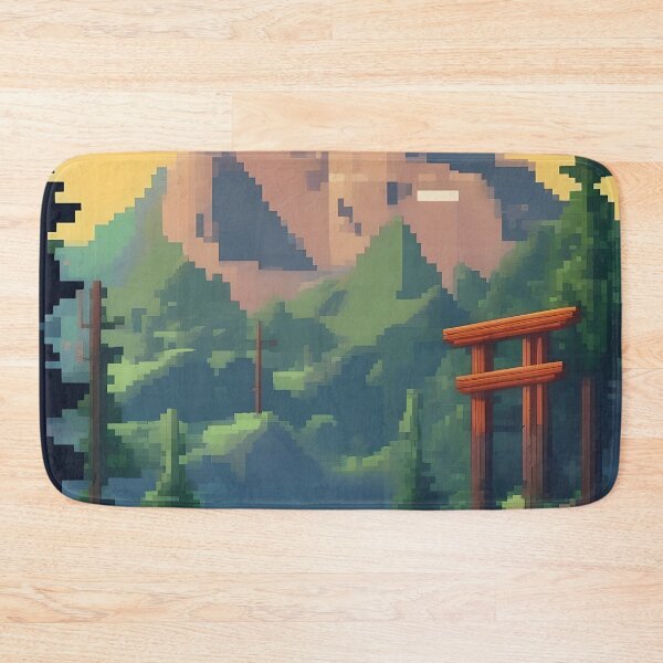 Item preview, Pixelated Japanese Riverbed Abstract Art designed and sold by Esterlane.