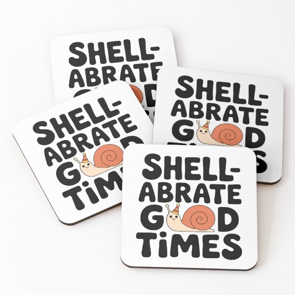 Item preview, Shellabrate Good Times! Cute Snail Pun designed and sold by PMCreative.
