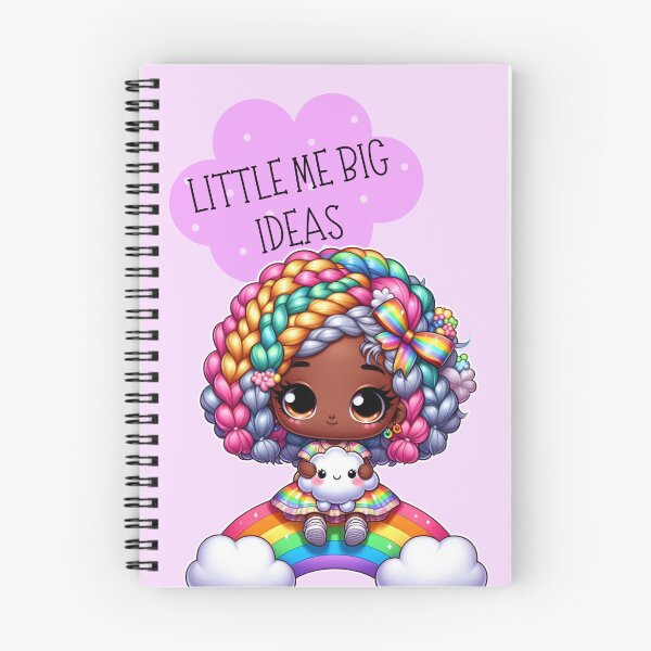 Item preview, Little Me Big Ideas – Cute Chibi Girl Purple Notebook for Dreaming, Creating & Planning Big Things designed and sold by Pandi-makes.