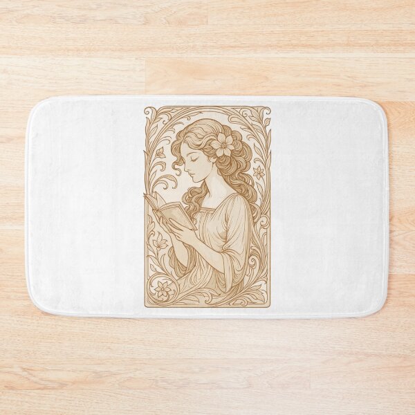 Item preview, Book Books Reading Woman Art Nouveau Gift designed and sold by Pineapple-Tree.