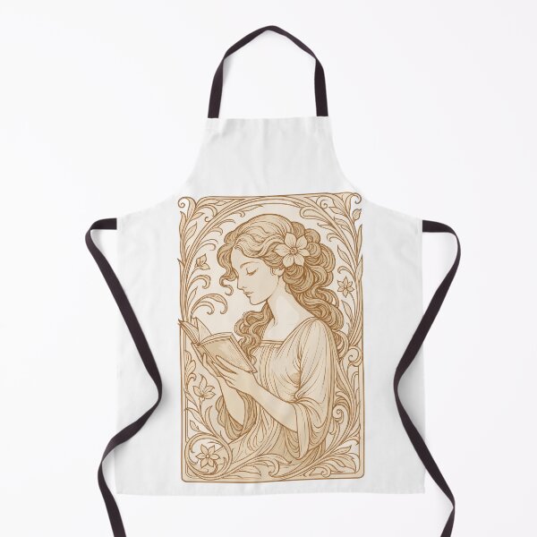 Item preview, Book Books Reading Woman Art Nouveau Gift designed and sold by Pineapple-Tree.