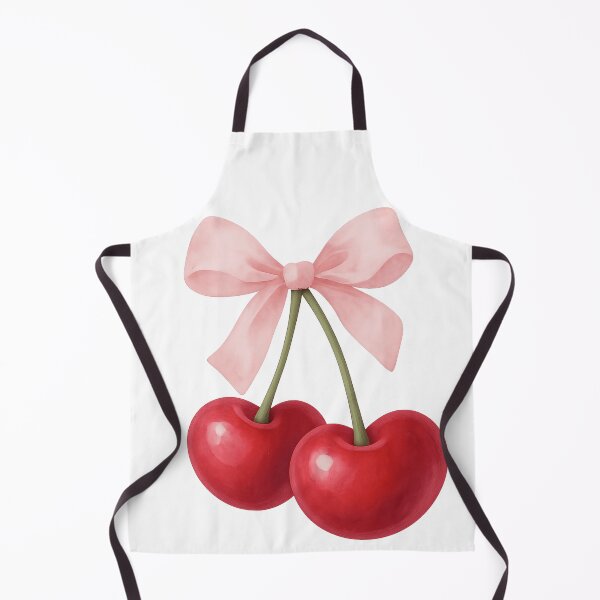 Item preview, Glossy Cherries with Pink Bow | Cute Aesthetic Fruit designed and sold by KateVil.