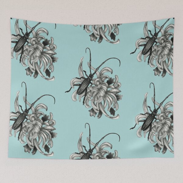 Item preview, Beetle and chrysanthemum designed and sold by KnowingWonder.