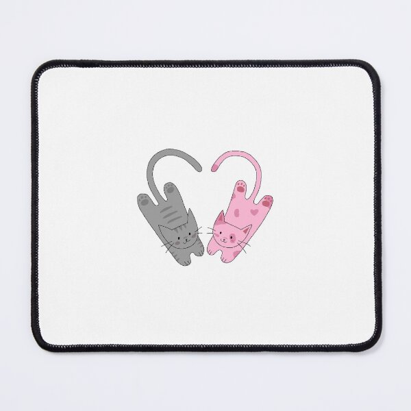 Item preview, kittens forming a black and pink heart designed and sold by pickingmint.