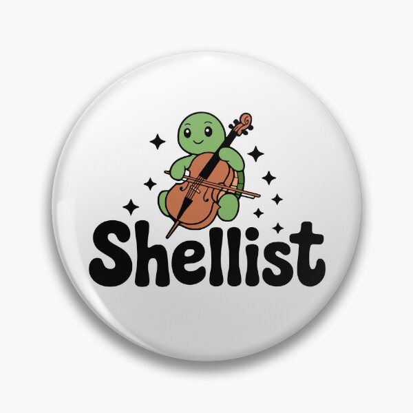 Item preview, Shellist! Cute Turtle Cello Pun designed and sold by PMCreative.