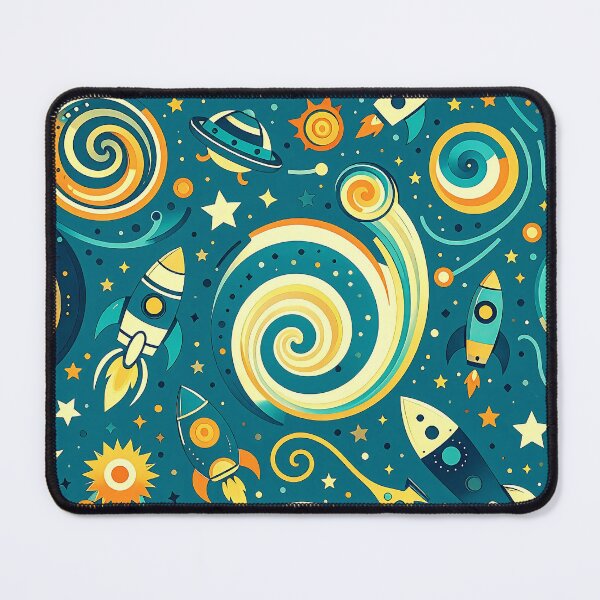 Item preview, Rockets Spaceships and Stars Pattern designed and sold by ArtFactoryAI.